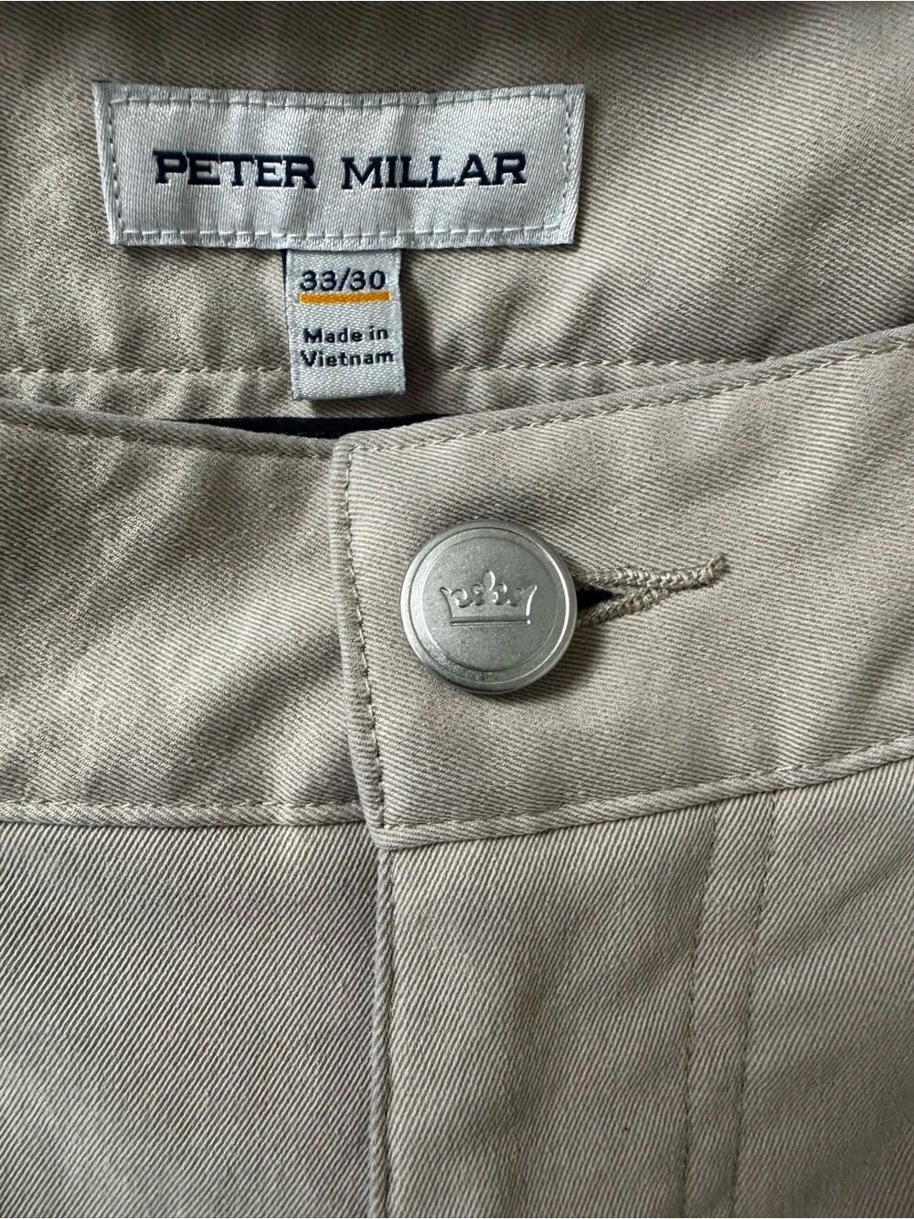 Peter Millar Men's Taupe Chinos